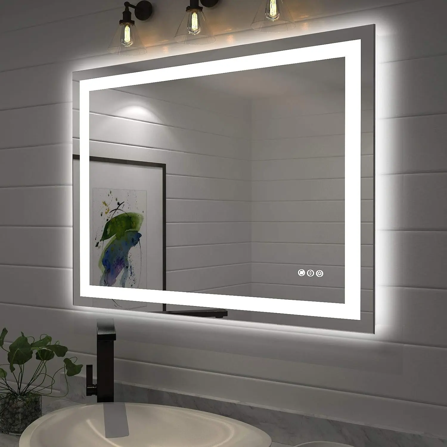 Amorho LED backlit bathroom mirror