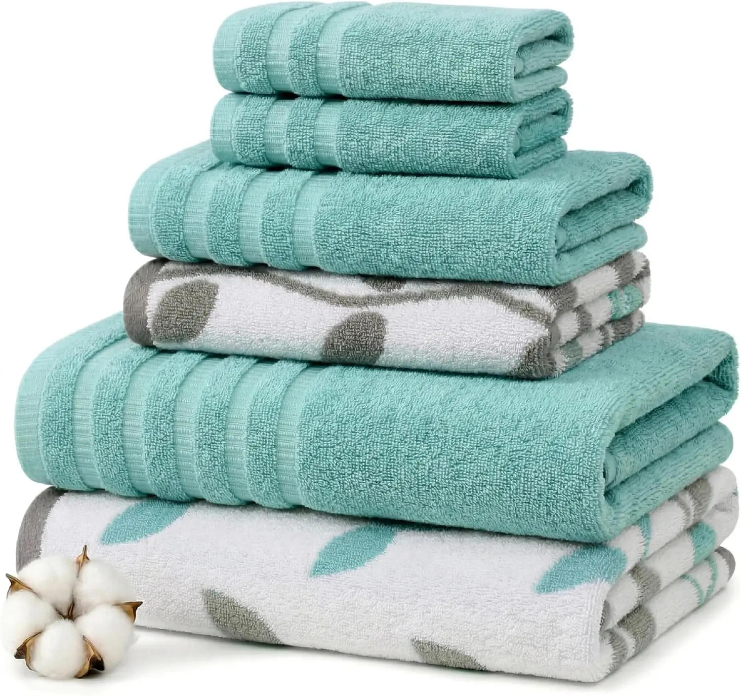 Modern Threads 6-piece bath towel set