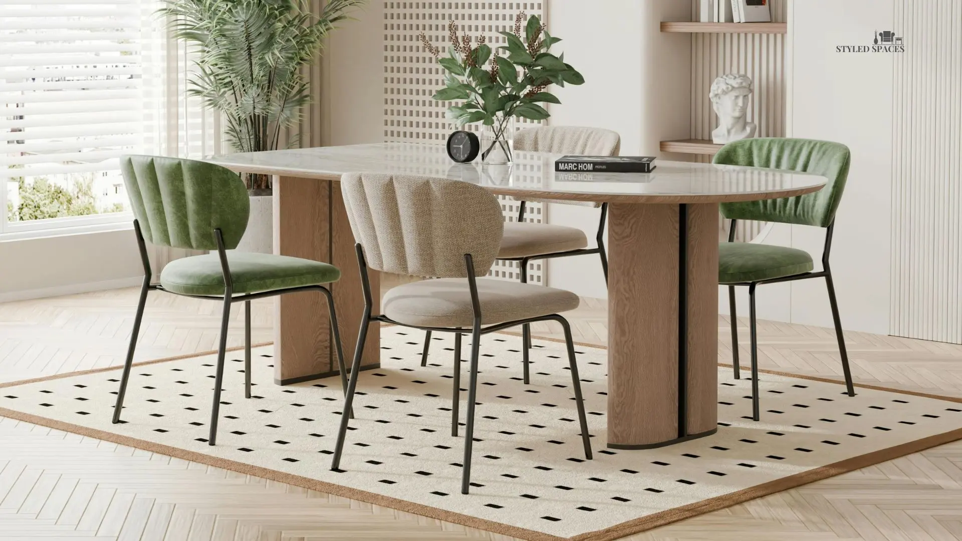 Elegant dining room styled to avoid common layout mistakes