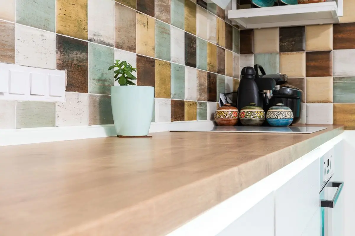 Kitchen counters kept clear and clutter-free