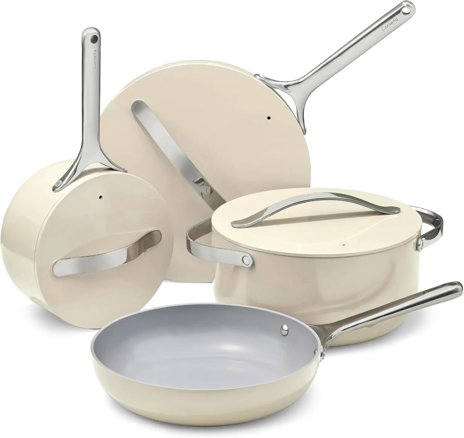 Caraway cream ceramic cookware set